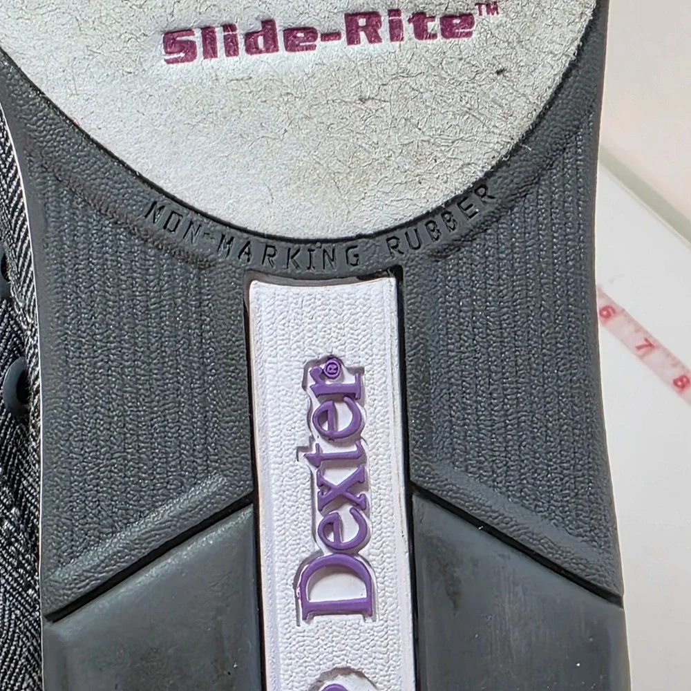 Dexter Kerrie Herringbone Bowling Shoes B4271-5 Womens 7 M(B) Grey Purple Sporty